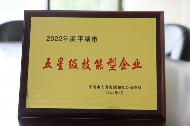 喜讯！6686体育网页登录荣获“2022年度平湖市五星级技能型企业”荣誉称号